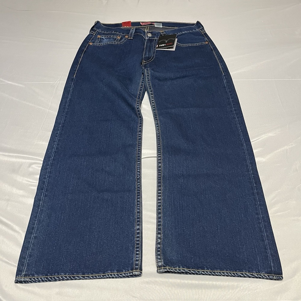 NEW Vintage Levis Type 1 Jeans Size 36x30 Y2K Wide Leg Baggy Real Loose Skater